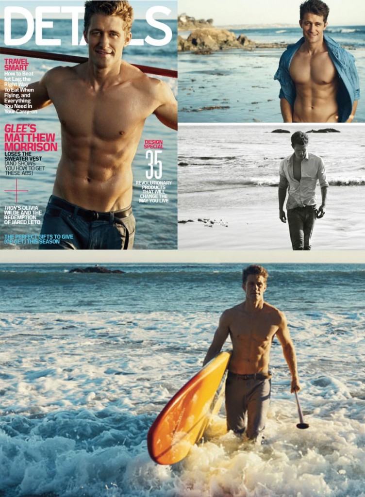 Glees Matthew Morrison Shirtless On New Details Magazine Cover THE