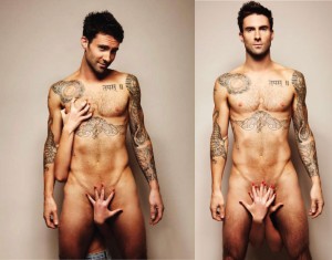 Adam Levine naked in UK’s Cosmopolitan